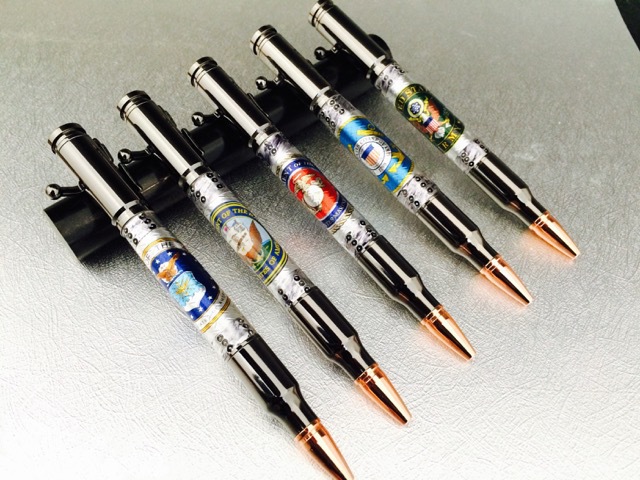Branch of Service Bolt Action Pens in Gunmetal
