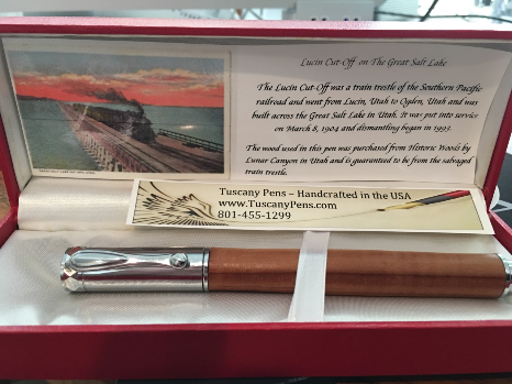 historic wood, utah historic wood, custom made pen, handmade pen